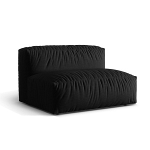 Canapea modulara neagra din textil pentru 1 persoana Martina Middle L Micadoni