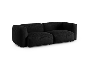 Canapea modulara neagra din textil pentru 3 persoane Martina Boston XL Micadoni