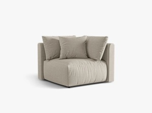 Canapea modulara nude din textil pentru 1 persoana Chris Corner Micadoni