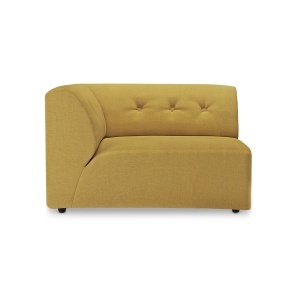 Canapea modulara ocru din textil pentru 1.5 persoane Vint Left HKliving