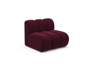 Canapea modulara rosu burgund din catifea pentru 1 persoana Lupine Venus Middle Micadoni