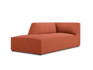 Canapea modulara rosu corai din textil pentru 2 persoane Ruby Left Micadoni