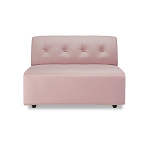 Canapea modulara roz din textil 104 cm Vint Middle HKliving