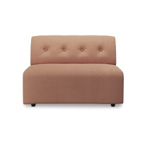 Canapea modulara roz din textil pentru 1.5 persoane Vint Middle HKliving