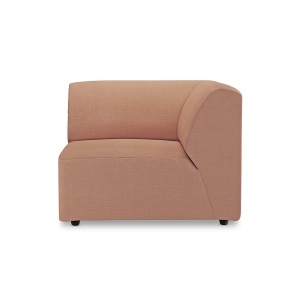 Canapea modulara roz prafuit din textil 94 cm Jax Right HKliving