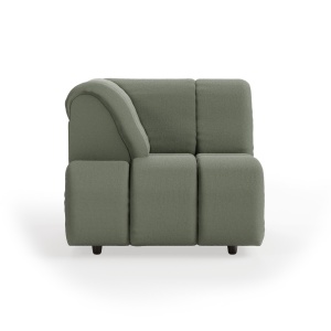 Canapea modulara verde army din textil 98 cm Wave Left Hight Arm HKliving