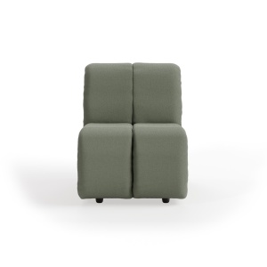Canapea modulara verde army din textil 98 cm Wave Middle Small HKliving