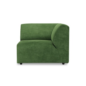 Canapea modulara verde din catifea 94 cm Jax Right End HKliving