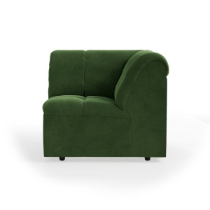 Canapea modulara verde din catifea 98 cm Wave Royal Corner HKliving