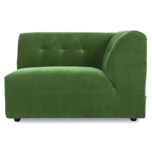 Canapea modulara verde din catifea pentru 1,5 persoane Vint Right HKliving