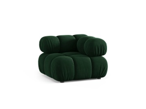 Canapea modulara verde din catifea pentru 1 persoana Bellis Bluvel Corner Micadoni