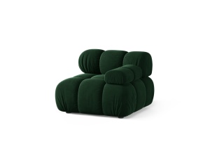 Canapea modulara verde din catifea pentru 1 persoana Bellis Bluvel Right Micadoni