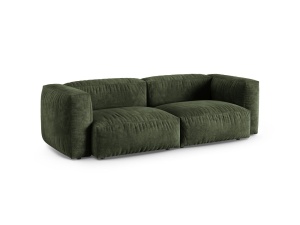 Canapea modulara verde din catifea pentru 3 persoane Martina XL Micadoni