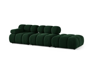 Canapea modulara verde din catifea pentru 4 persoane Bellis Bluvel Right Micadoni