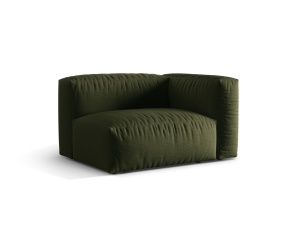 Canapea modulara verde din textil pentru 1 persoana Martina Right Micadoni