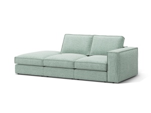 Canapea modulara verde menta din textil pentru 3 persoane Pola Left Micadoni