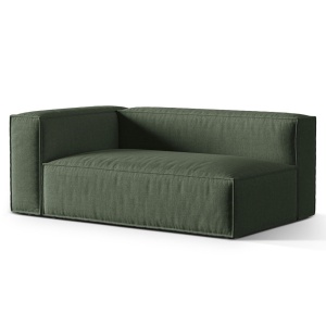 Canapea modulara verde muschi din textil pentru 3 persoane Nuria Left Structural Micadoni