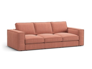 Canapea rosie din textil pentru 4 persoane Pola Micadoni