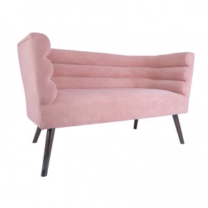 Canapea roz din bumbac si lemn 128 cm Miami Present Time