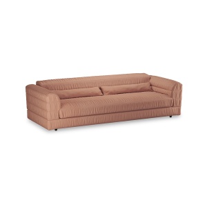 Canapea roz prafuit din textil 274 cm Club HKliving