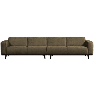 Canapea verde bonsai din catifea pentru 4 persoane Statement XL Woood