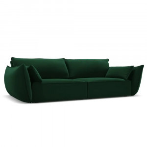 Canapea verde din catifea pentru 3 persoane Kaelle Micadoni