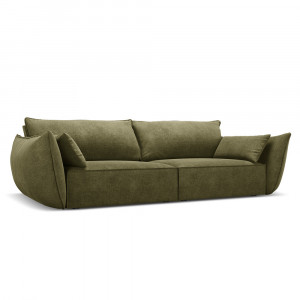 Canapea verde din textil pentru 3 persoane Kaelle Micadoni