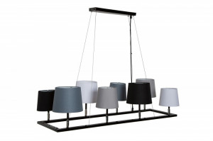 Candelabru multicolor din metal si in cu 8 becuri Levels III The Home Collection