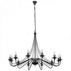 Candelabru negru din metal cu 12 becuri Roza Quiet Object