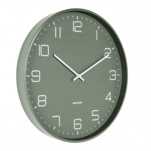 Ceas de perete rotund verde din fier 40 cm Lofy Present Time