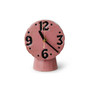 Ceas roz din ceramica 13x16 cm Retro Kliving