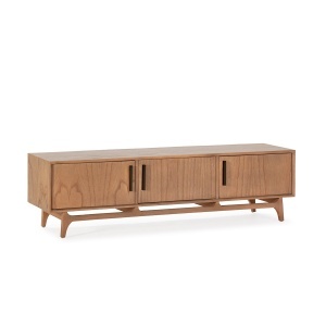 Comoda TV maro din lemn 160 cm Lerry Thai Natura