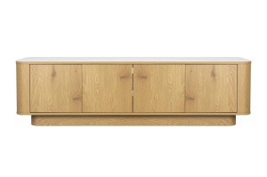 Comoda TV maro din lemn 180 cm Almira Oak Quiet Object