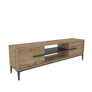 Comoda TV maro/neagra 120 cm Eslem The Home Collection