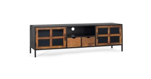 Comoda TV maro/neagra din lemn 180 cm Artel Giner y Colomer