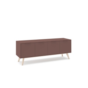 Comoda TV maro teracota din lemn 140 cm Campus The Home Collection