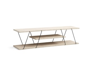 Comoda TV neagra/bej 120 cm Canaz The Home Collection