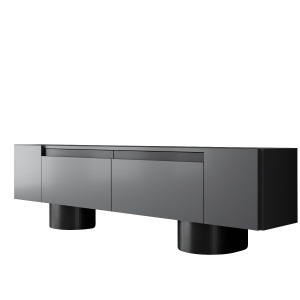Comoda TV neagra/gri antracit 180 cm Bohem The Home Collection