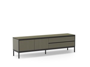 Comoda TV verde/neagra din metal 180 cm Lorenza The Home Collection
