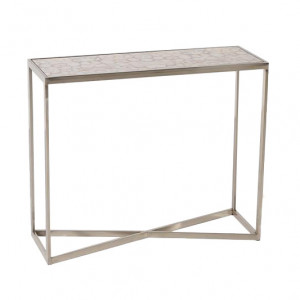 Consola argintie/bej din MDF si metal 76 cm Rio Giner y Colomer