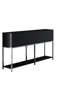 Consola argintie/neagra 150 cm Lord The Home Collection