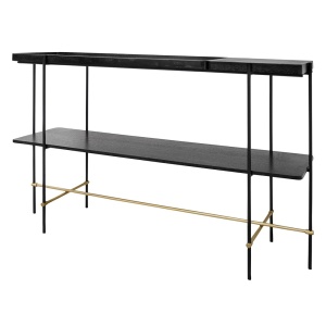 Consola aurie/neagra din metal 140 cm Highline Versmissen