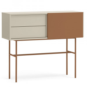 Consola maro/bej din metal 110 cm Nube Teulat