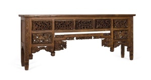 Consola maro din lemn 220 cm Teca Giner y Colomer