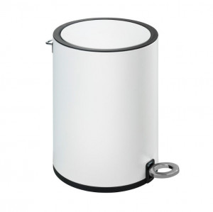 Cos de gunoi alb/negru din metal 3 L Monza Wenko