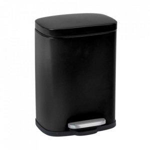 Cos de gunoi negru din metal 5 L Leno Wenko