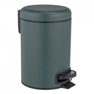 Cos de gunoi verde inchis din metal 3 L Leman Wenko