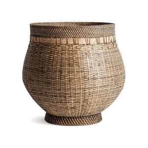 Cos de rufe maro din ratan 42x43 cm Cesto Vical Home