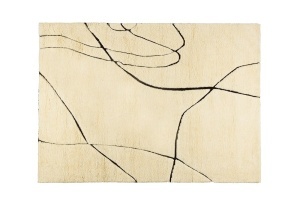 Covor alb/negru din fibre naturale 160x230 cm Sign FEST