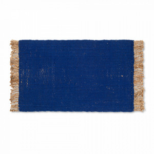 Covor albastru din fibre 50x80 cm Block Ferm Living